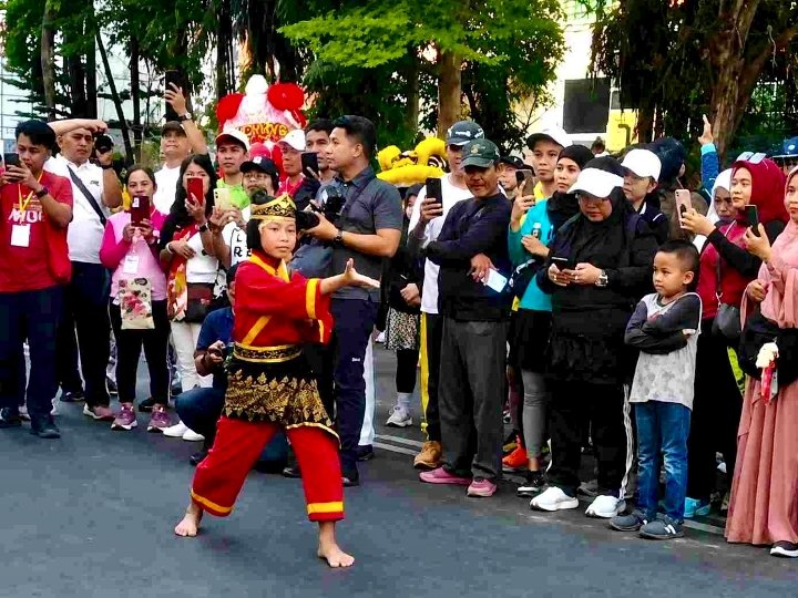 Aksi Pesilat Cilik Makassar Bikin Takjub Gubernur Sulsel dan Ribuan Peserta Anti Mager 2026