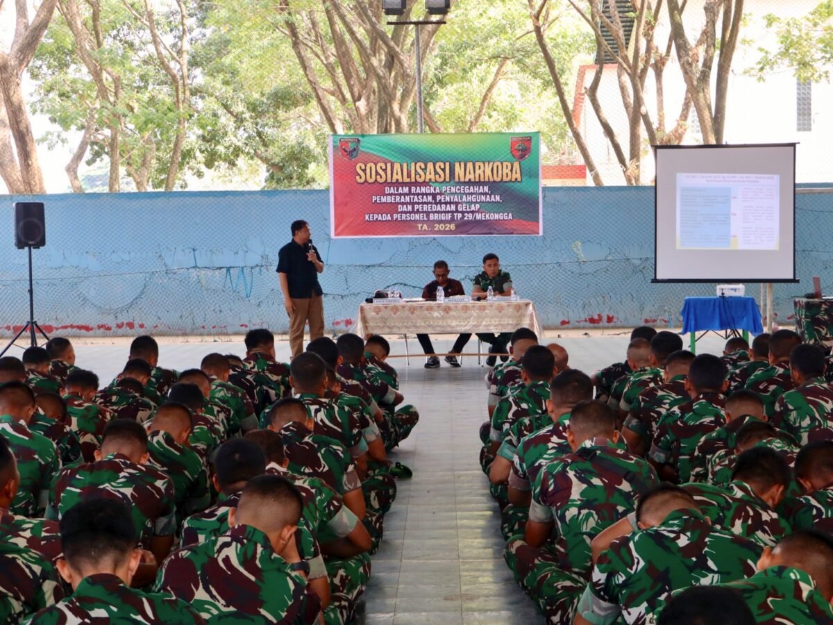 Brigade Infanteri Tentara Payung (TP) 29/Mekongga mengambil langkah preventif tegas dengan menggelar sosialisasi Pencegahan, Pemberantasan, Penyalahgunaan, dan Peredaran Gelap Narkotika (P4GN).