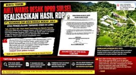 Hasil RDP 3 Juni 2026 mengamanatkan peninjauan lapangan. Hampir tiga bulan berlalu, Yasir, ahli waris Abd. Salam Abadi Tanduklangi dan Bajuallo Pasande, mempertanyakan komitmen dan integritas DPRD Sulsel.