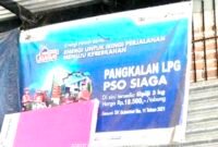 Papan Distributor Gas Di Kabupeten Gowa Terpasang di Area Dalam Toko