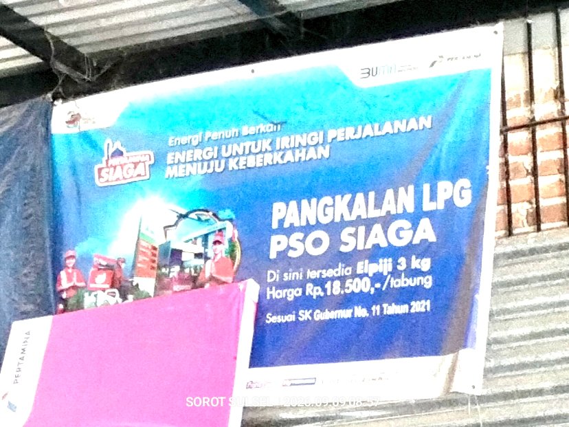 Papan Distributor Gas Di Kabupeten Gowa Terpasang di Area Dalam Toko